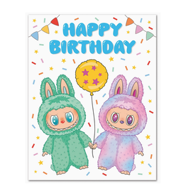 Big Energy Birthday Labubu Greeting Card