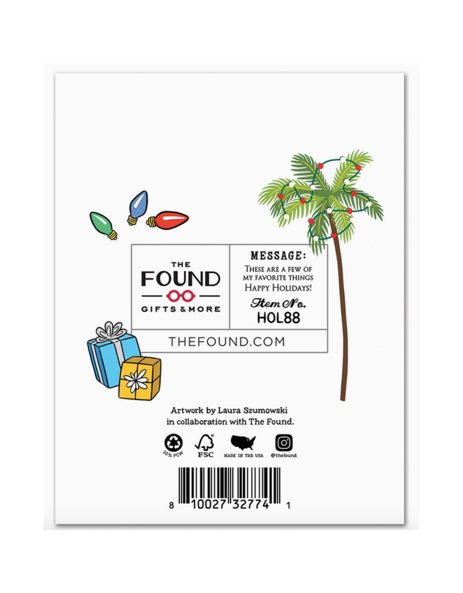 White Lotus Lorazepam and Mistletoe Christmas Greeting Card