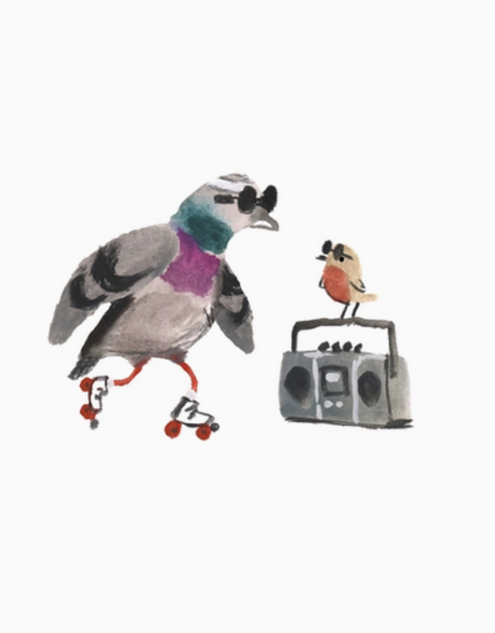 Skatin' City Pigeon Tattoo Pair