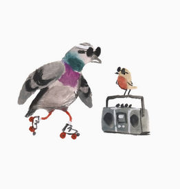 Skatin' City Pigeon Tattoo Pair