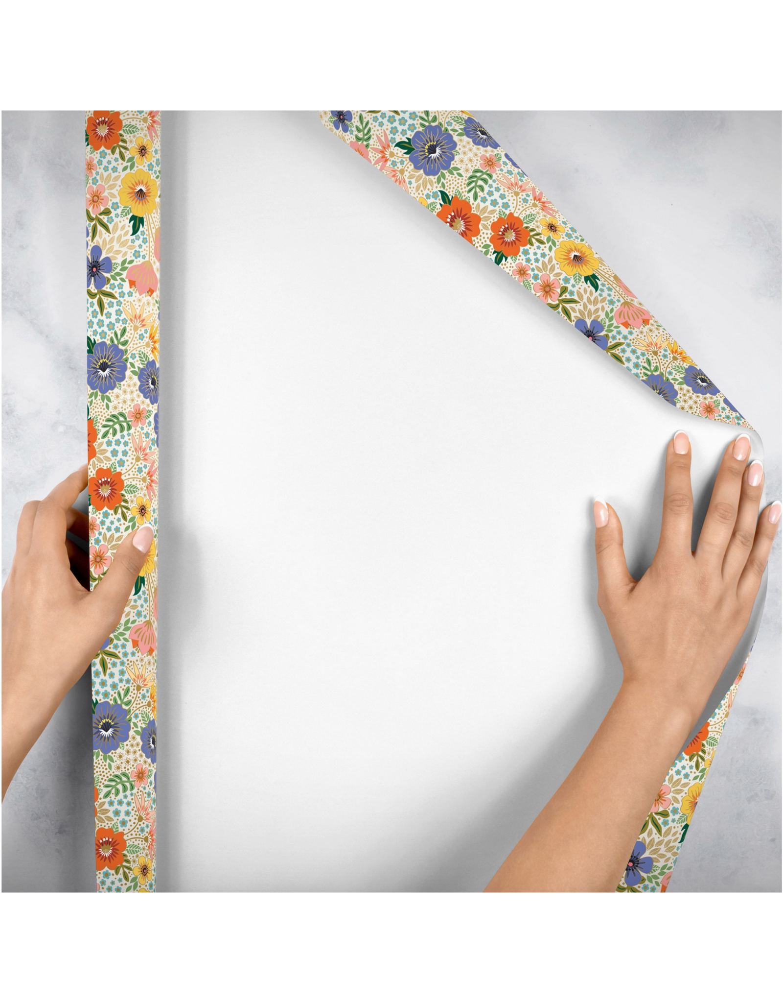 Golden Floral Wrapping Paper - Curbside Pick Up Only