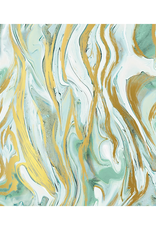 Marbleized Mint Wrapping Paper - Curbside Pick Up Only