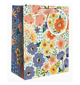 Golden Floral Gift Bag - Small