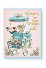 Congrats On No Longer Living In Sin Greeting Card