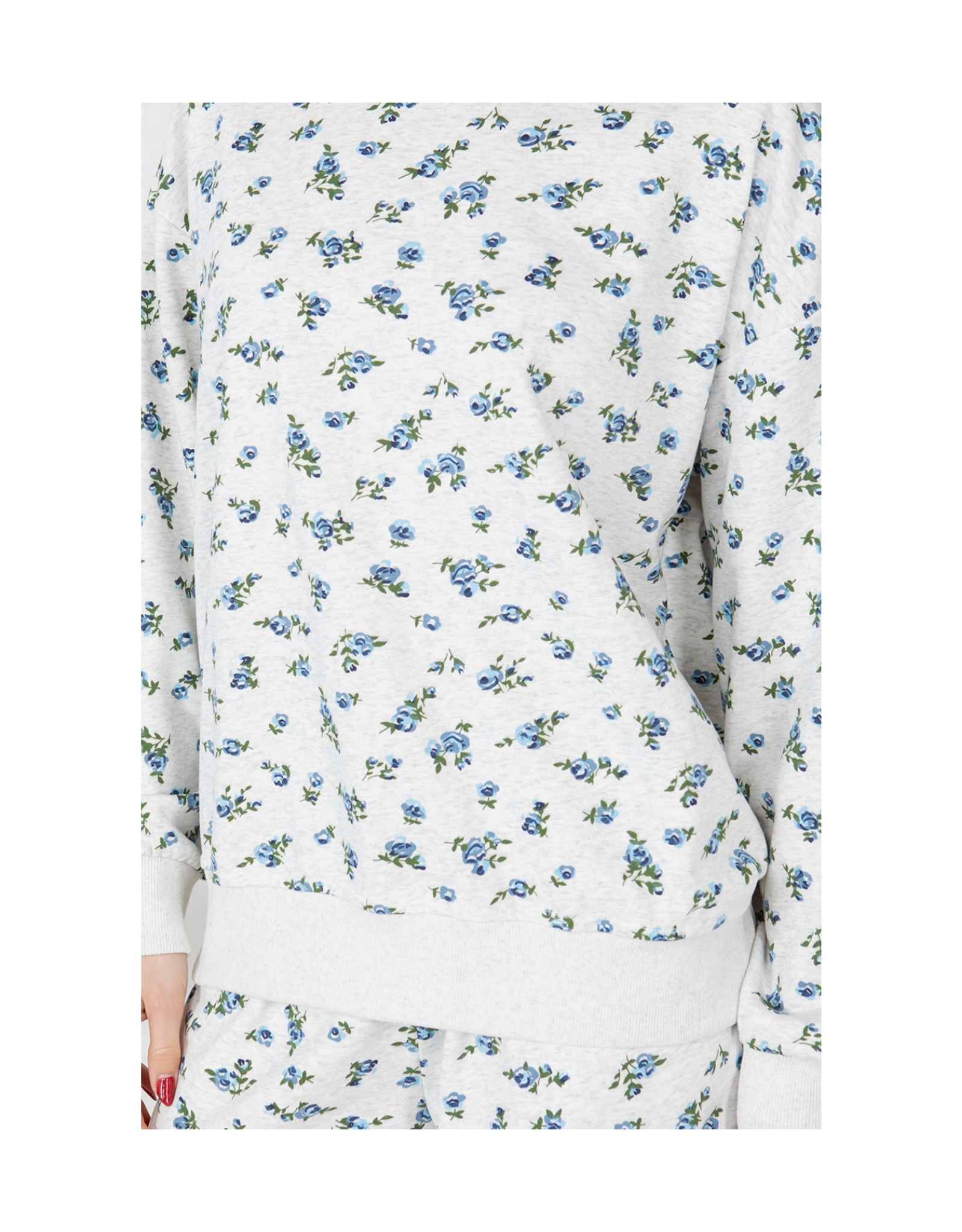 Blue Rose Sweat Shorts Set