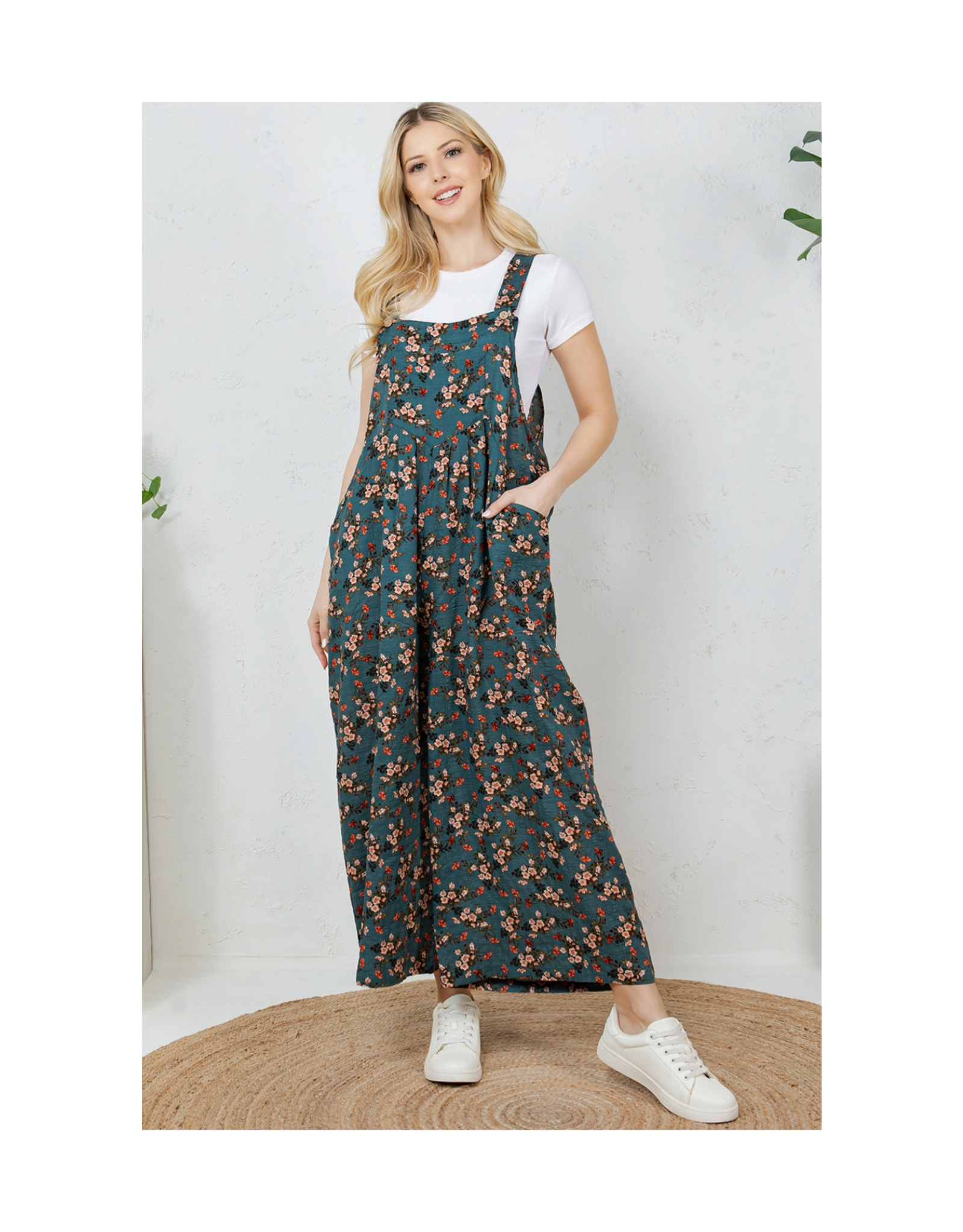 Peachy Roses Overalls