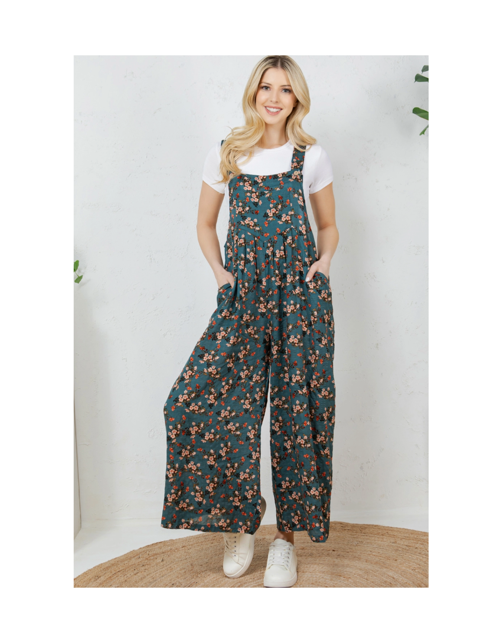 Peachy Roses Overalls
