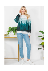 Teal Forest Print Sweatshirt