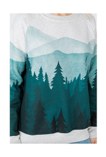 Teal Forest Print Sweatshirt