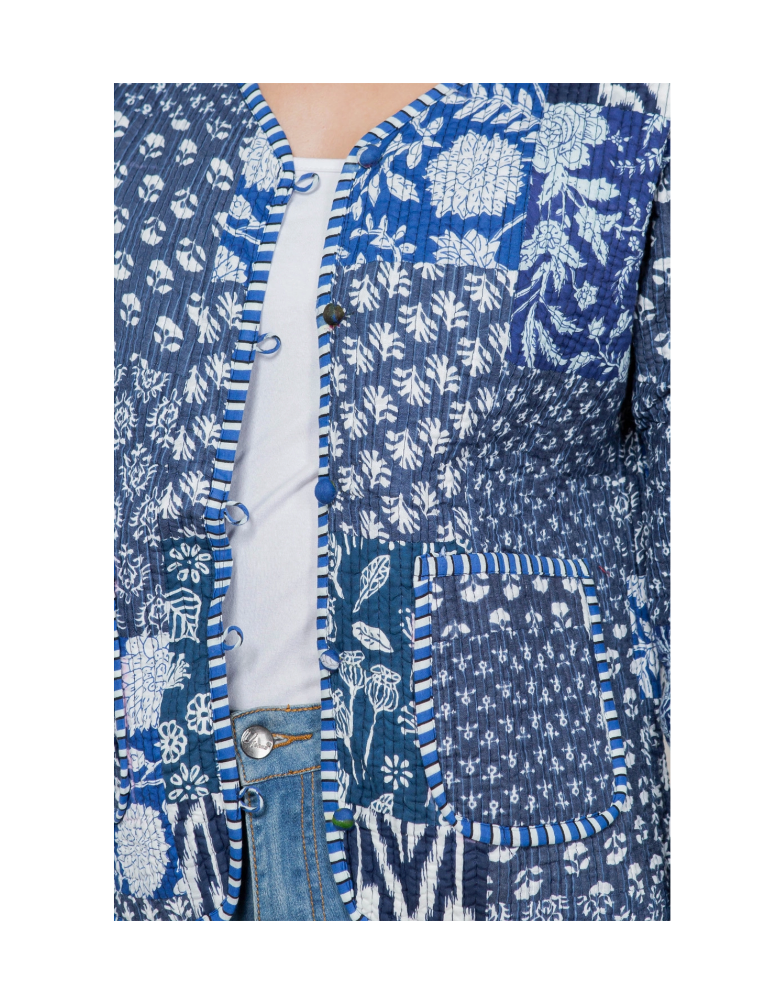 Floral Quilted Cotton Jacket