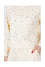 Dainty Pink Floral Sweat Shorts Set