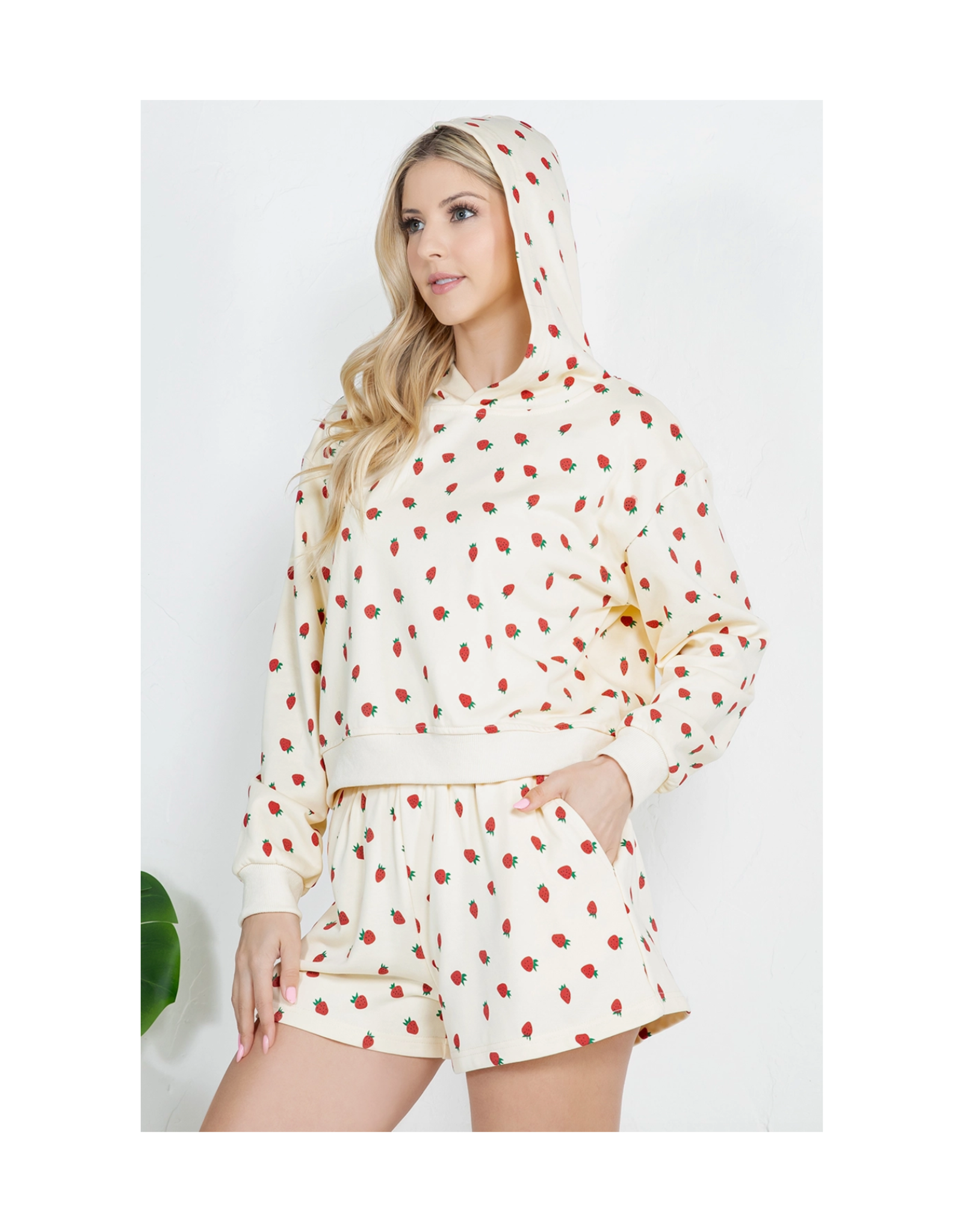 Strawberry Sweat Shorts Set