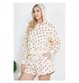 Strawberry Sweat Shorts Set