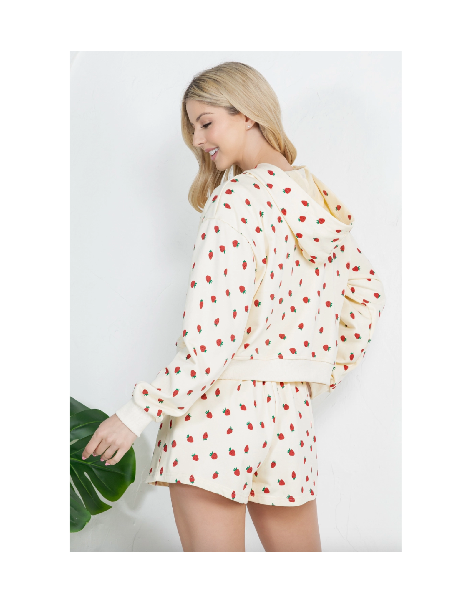 Strawberry Sweat Shorts Set
