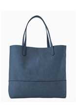 The Taylor Tote - Navy Suede