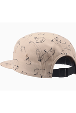 Cotton 5 Panel Hat - Khaki Capybara