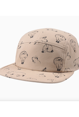 Cotton 5 Panel Hat - Khaki Capybara
