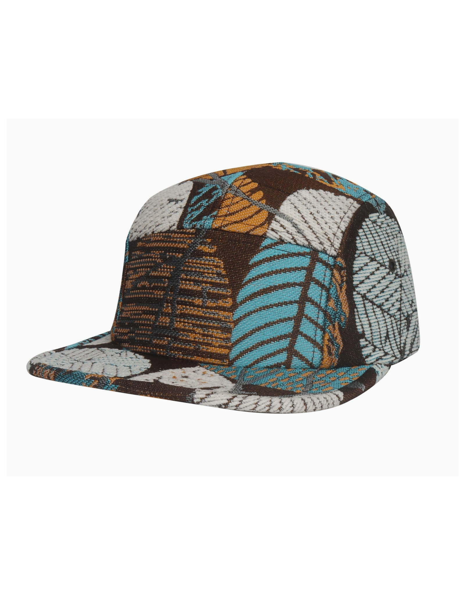 Jacquard 5 Panel Hat - Multicolor Leaf