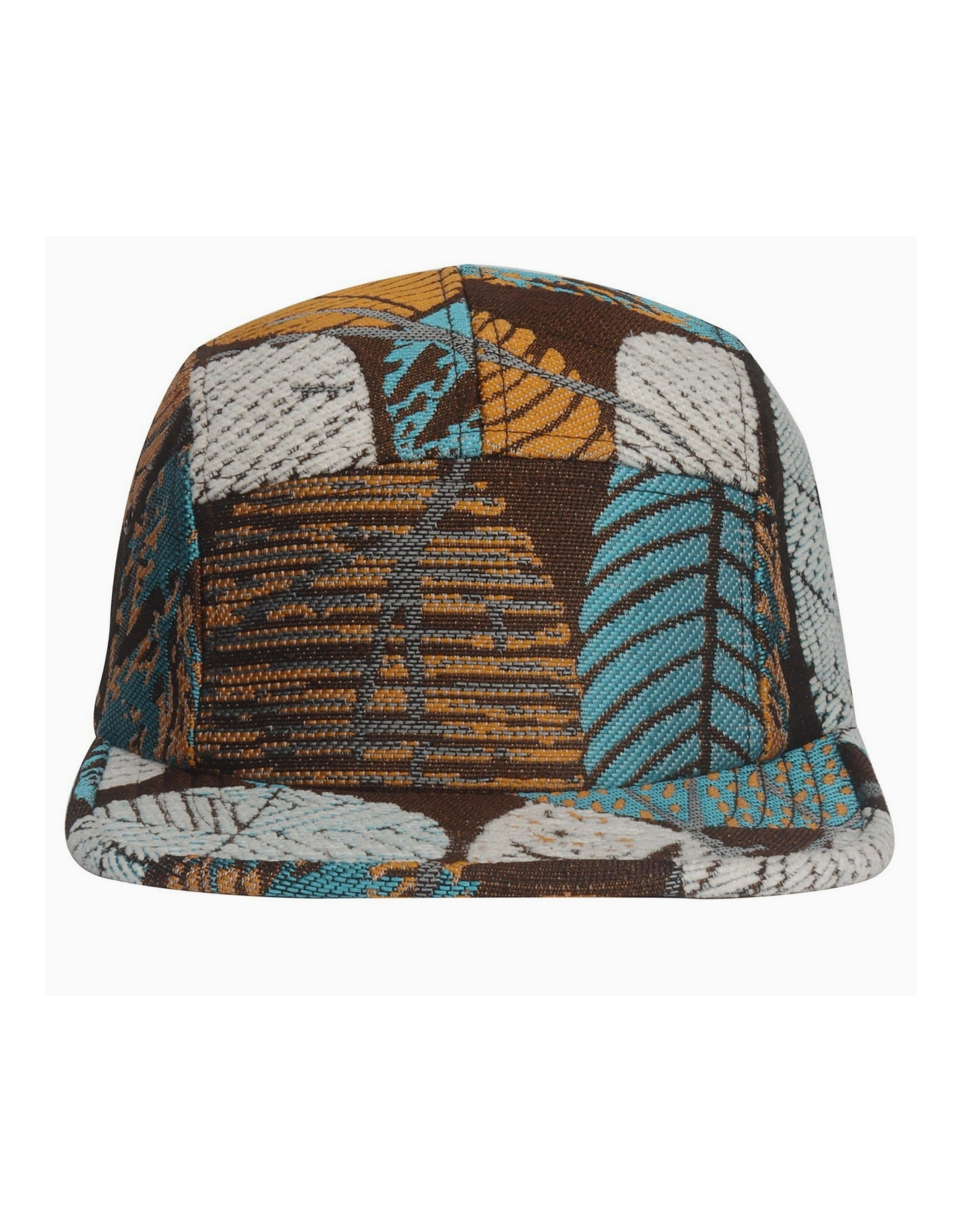 Jacquard 5 Panel Hat - Multicolor Leaf