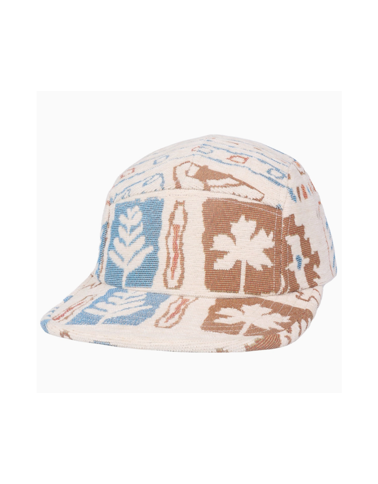 Jacquard 5 Panel Hat - Beige Nature