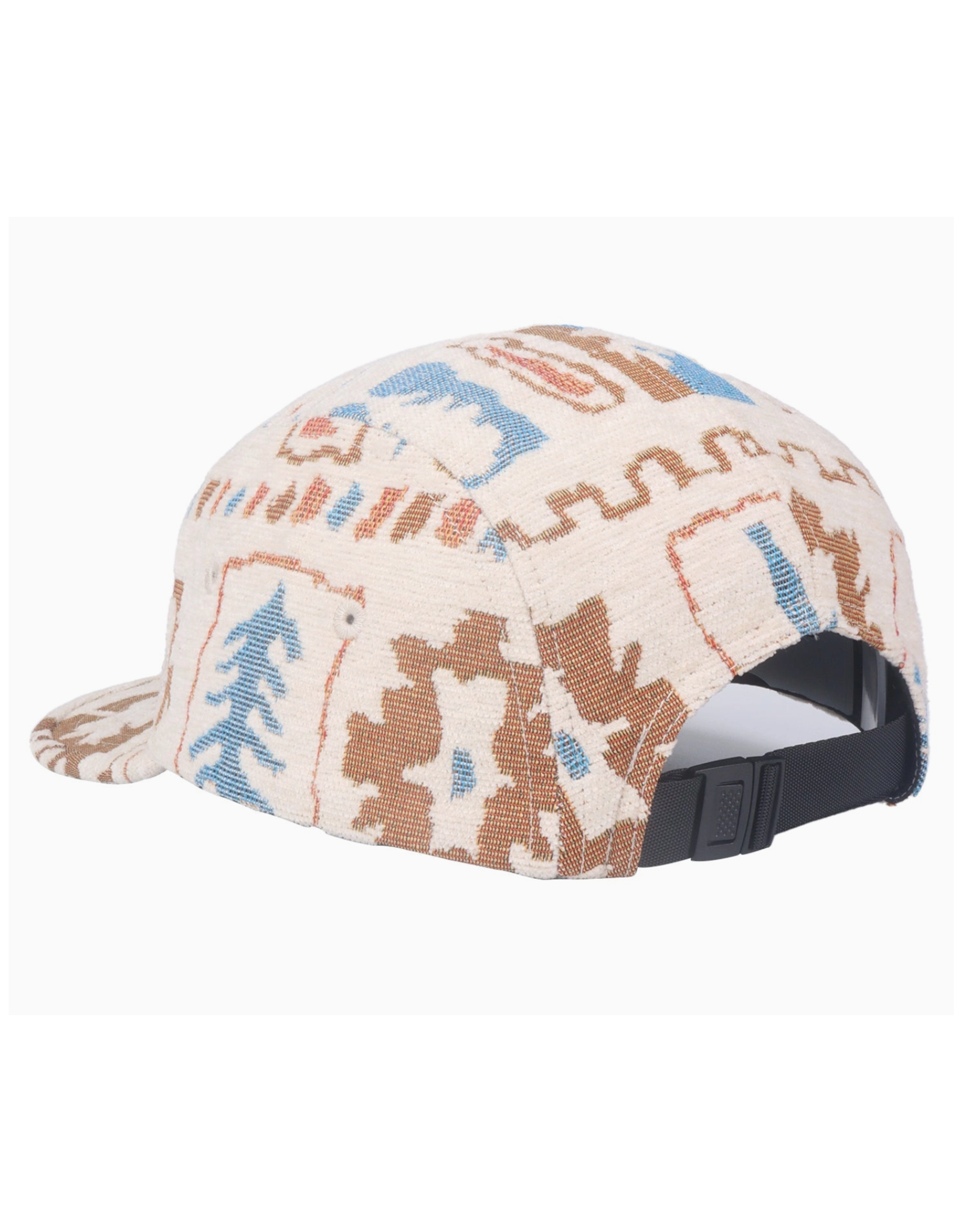 Jacquard 5 Panel Hat - Beige Nature