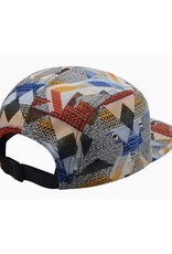 Jacquard 5 Panel Hat - Red Patchwork