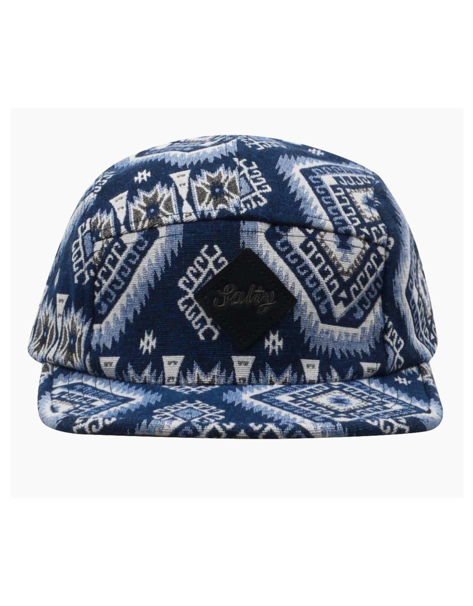 Jacquard 5 Panel Hat - Salty Geo Blue