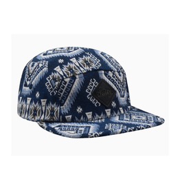 Jacquard 5 Panel Hat - Salty Geo Blue