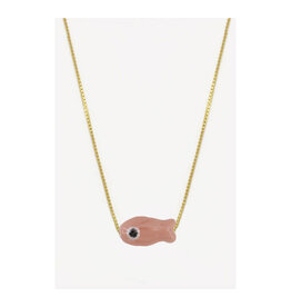 Porcelain Salmon Necklace