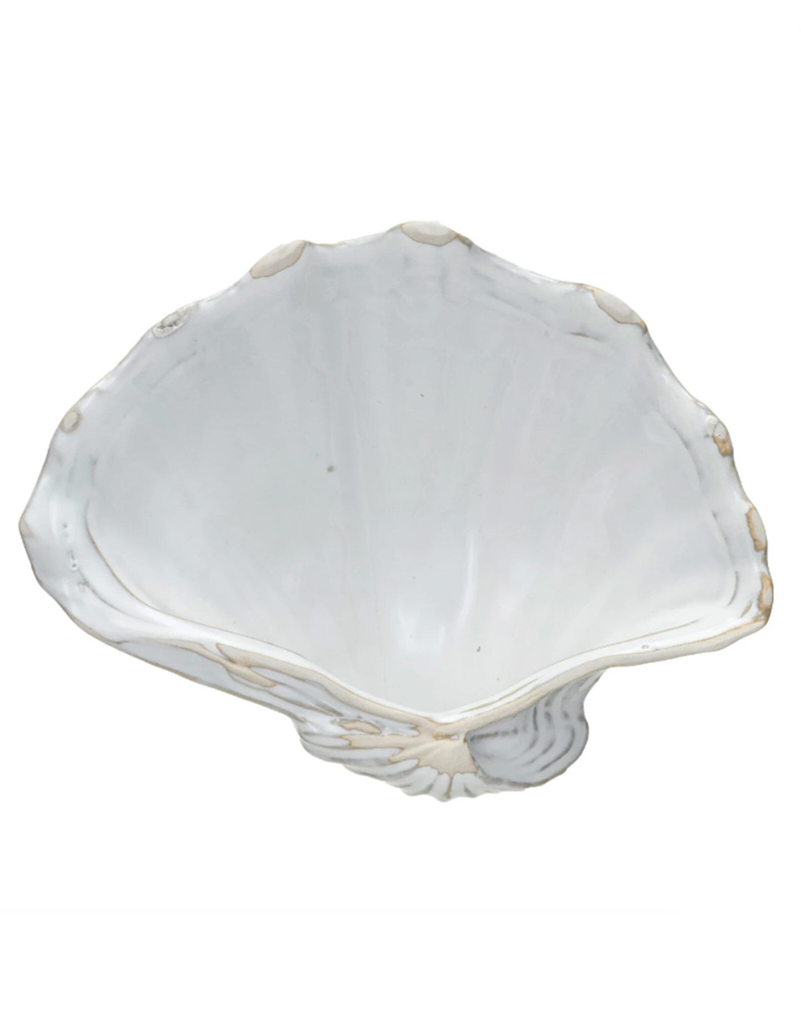 Stoneware White Shell Shaped Dish