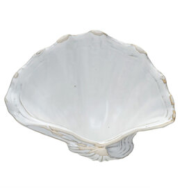 Stoneware White Shell Shaped Dish