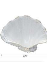 Stoneware White Shell Shaped Dish