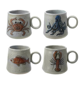 Sea Life Stoneware Mug 16 oz