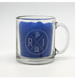 Rhode Island Emblem Glass Coffee Mug