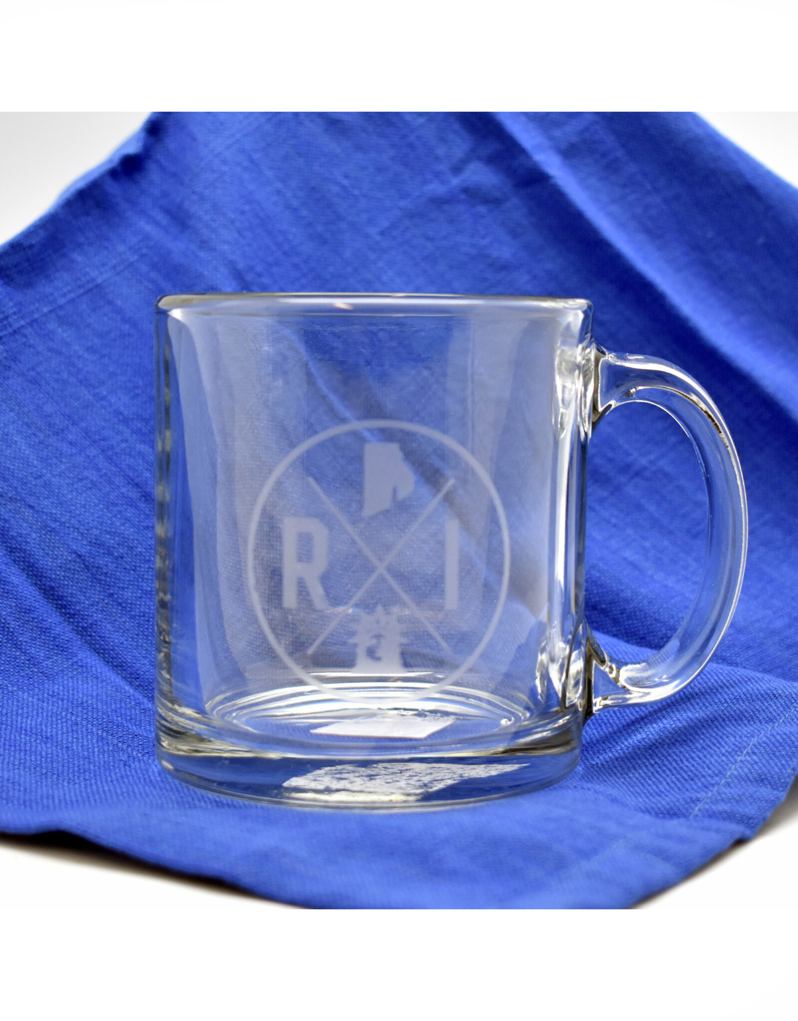 Rhode Island Emblem Glass Coffee Mug