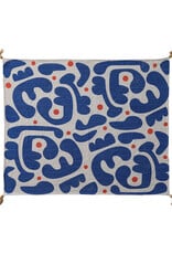 Reversible Abstract Blue/White Recycled Cotton Throw