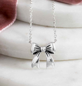 Sterling Silver Bow Festoon Necklace