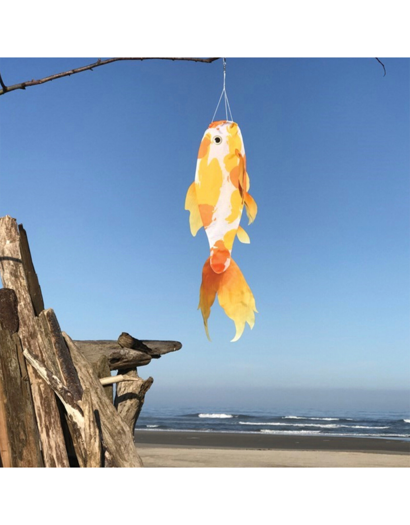 Windsock - 30" Realistic Yellow Koi