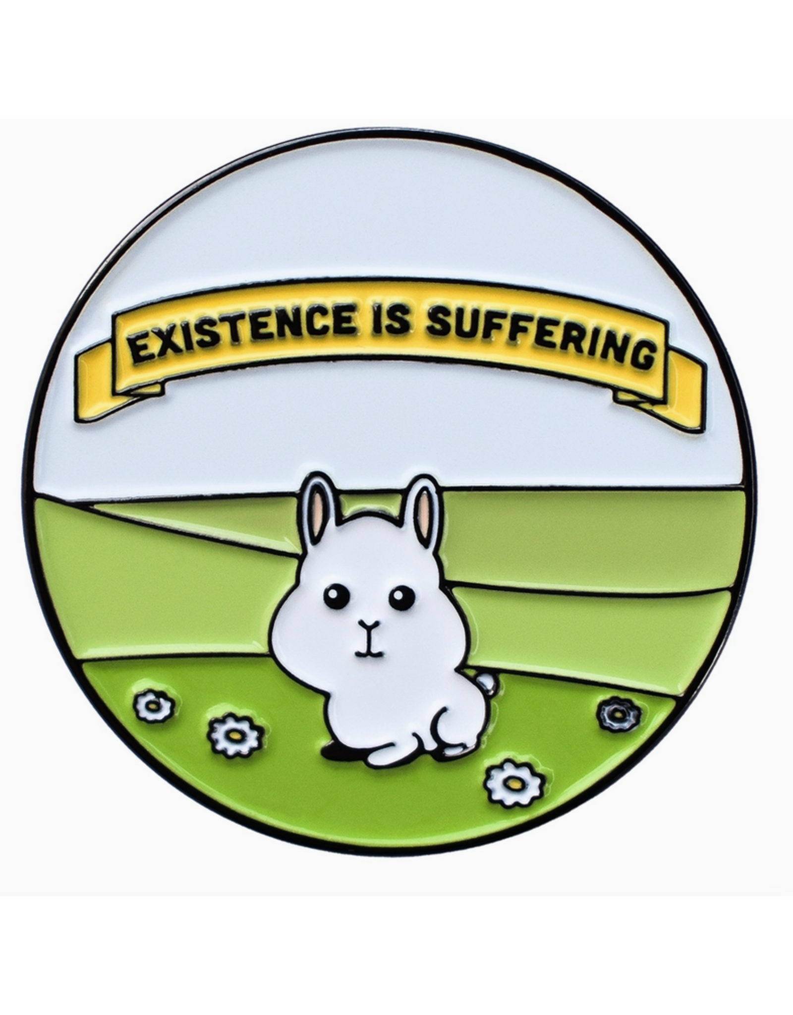 Existence is Suffering Bunny Enamel Pin