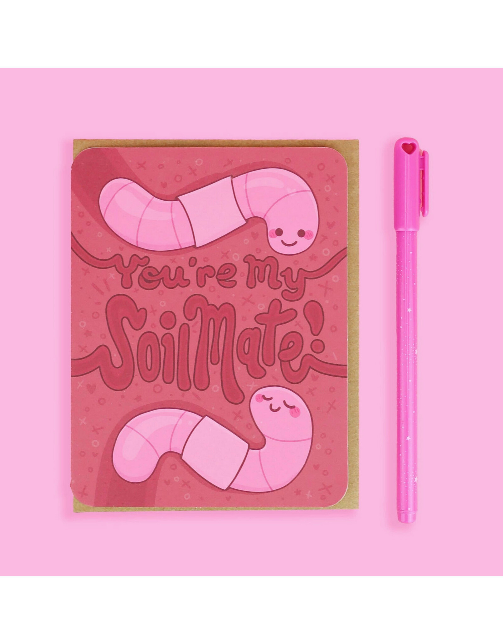 You're my Soil-mate Worms Greeting Card