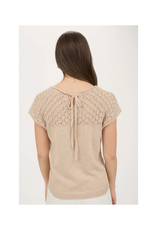 Eyelet Yoke Sweater Knit Top