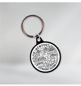 Newport Round Souvenir Keychain