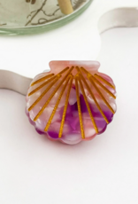 Mini Purple Shell Claw Clip