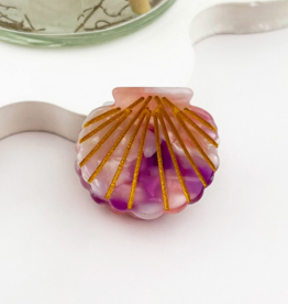 Mini Purple Shell Claw Clip