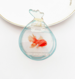 Goldfish In Bag Claw Clip