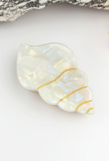 Cream Conch Shell Claw Clip