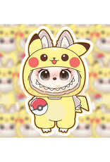 Pikachu Labubu Sticker