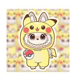 Pikachu Labubu Sticker