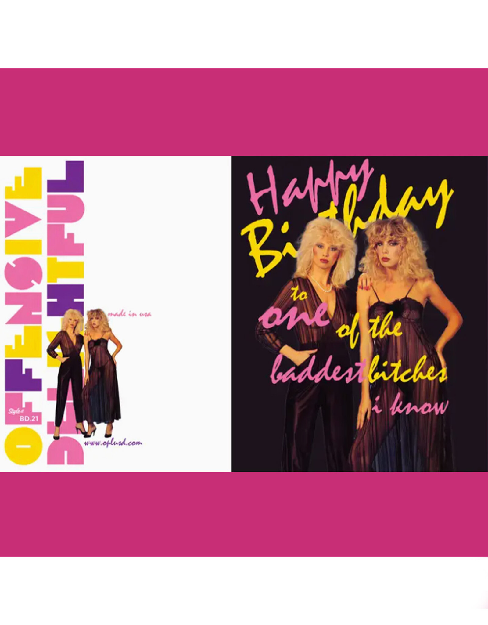 Happy Birthday Baddest Bitch 80's Greeting Card