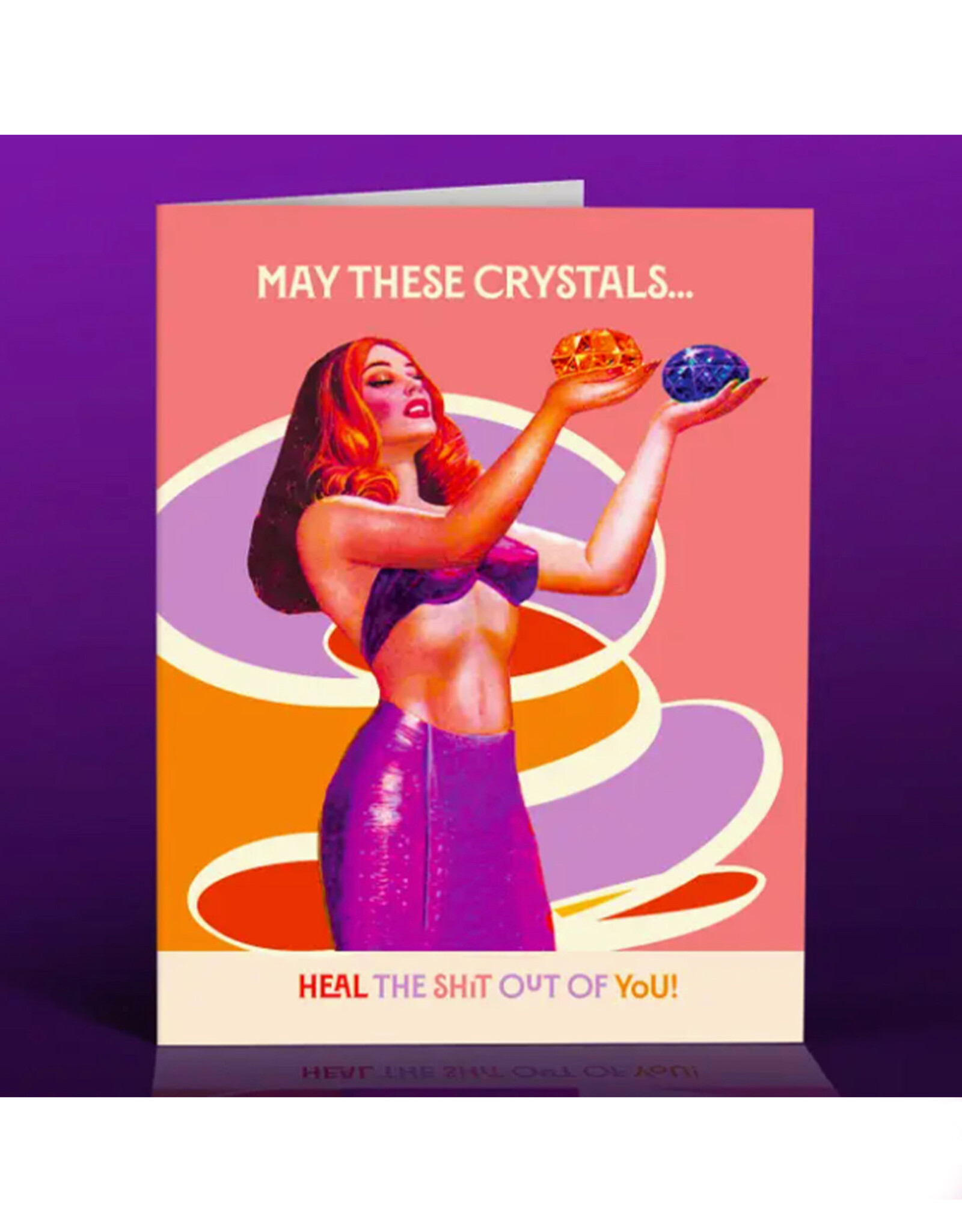Crystal Lady Healing Greeting Card